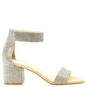 Wishbone Addison Women Silver Rhinestone Sandals - Size 7.5